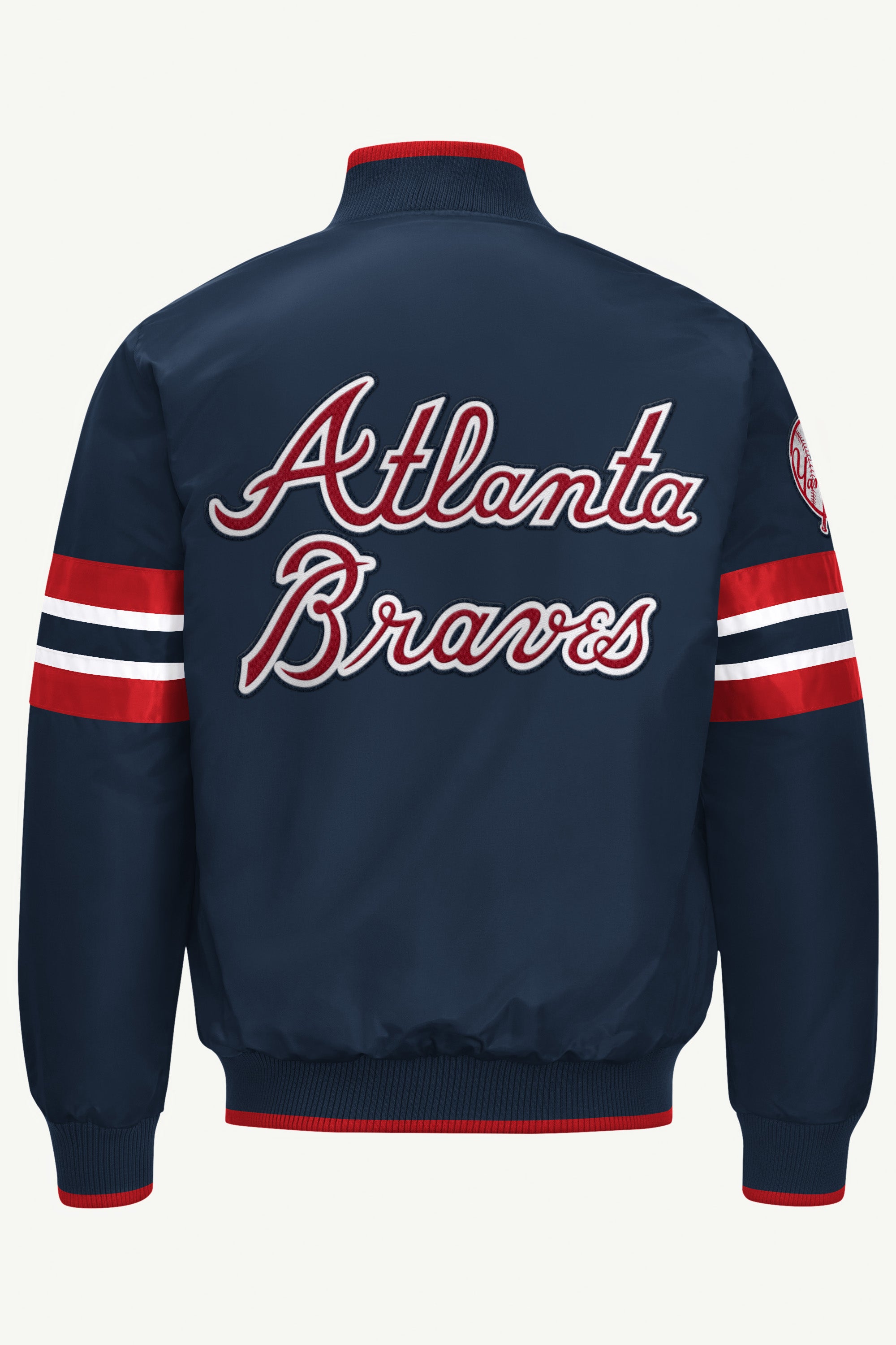 Mens Atlanta Braves Satin Varsity Jacket | MLB | Starter