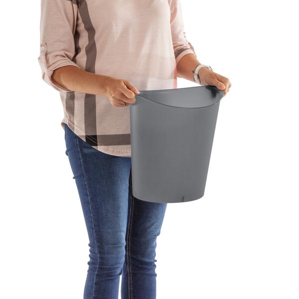 Sterilite 1031 - 3 Gal. Oval Wastebasket Gray Flannel Tint 10311H06