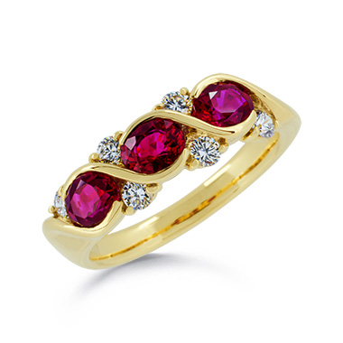 ルビー ダイヤモンド リング | SUWA | アニバーサリーバンドリング