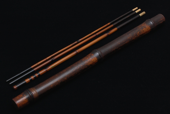 俊秀作 タナゴ竿 8寸元 4本継 2尺8寸 (84cm) 高野竹 軟調の通信販売