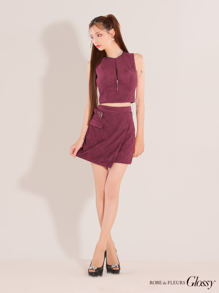 XSサイズあり【Glossy/グロッシー】ノースリーブ/ バストジップ