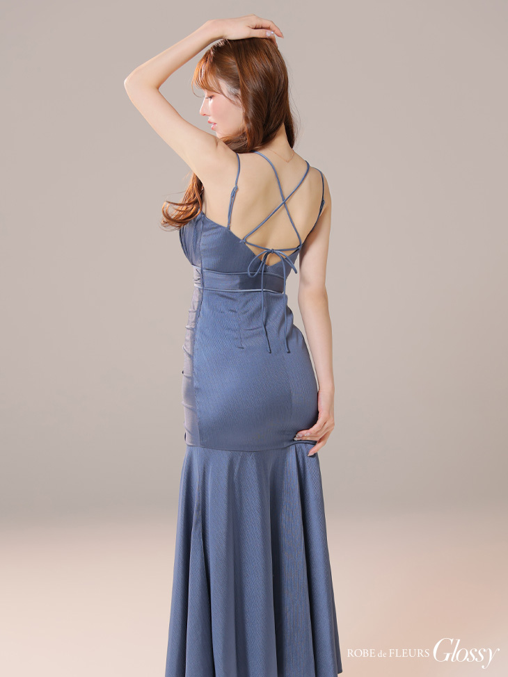 XSサイズあり【Glossy/グロッシー】サテン/ フレア/ キャミ/ ロング