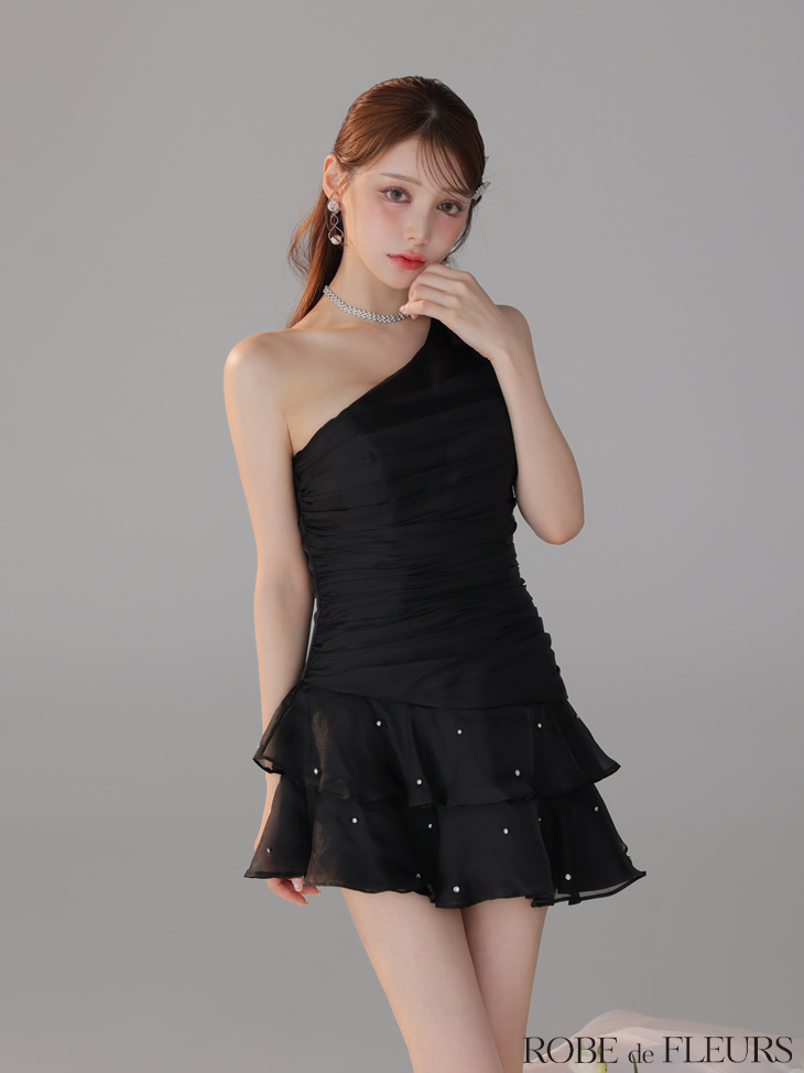 即日発送】XSサイズあり【ROBE de FLEURS/ローブドフルール】サテン