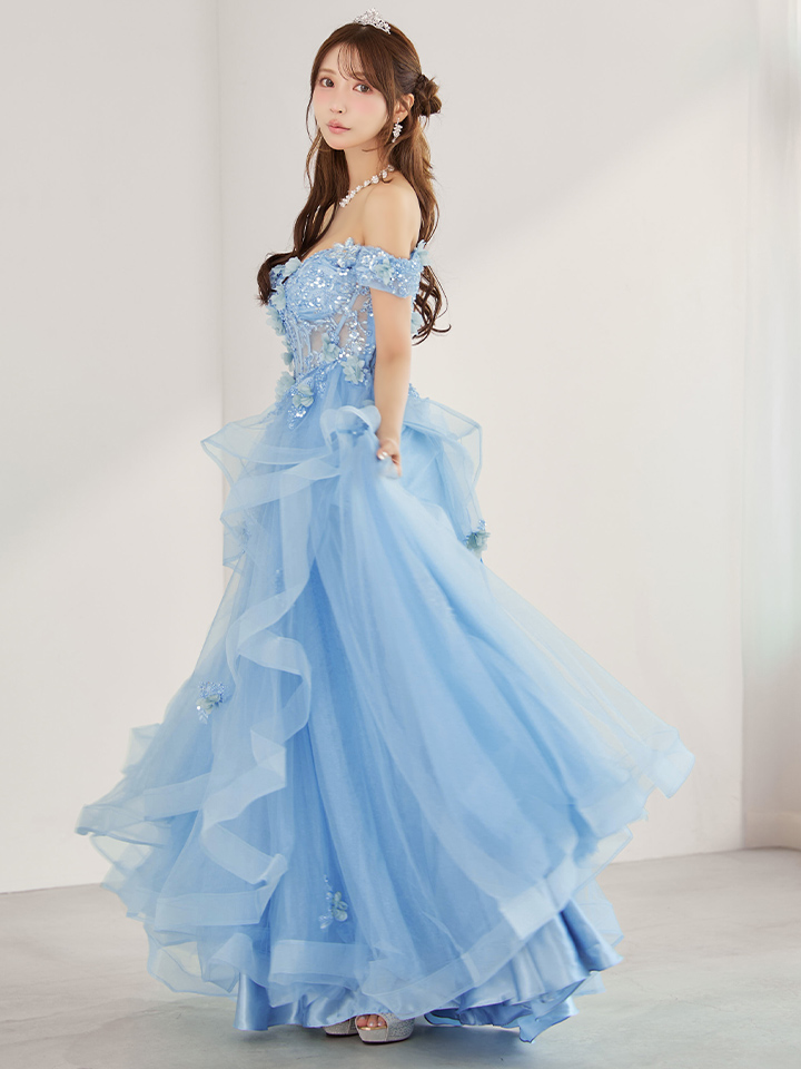 JEAN MACLEAN/ジャンマクレーン】立体フラワー/ シアー/ オフショル