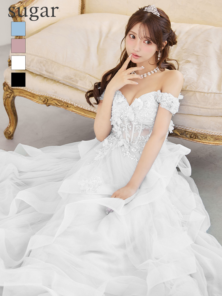 JEAN MACLEAN/ジャンマクレーン】立体フラワー/ シアー/ オフショル