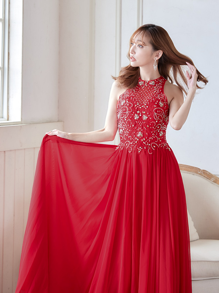 Lip line/リップライン】ビジュー/ アメスリ/ 刺繍レース/ シフォン