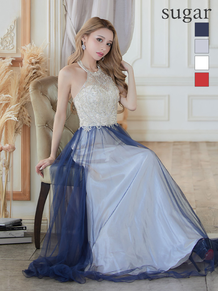 Lip line/リップライン】ビーズ刺繍/ Aライン/ アメスリ/ チュール