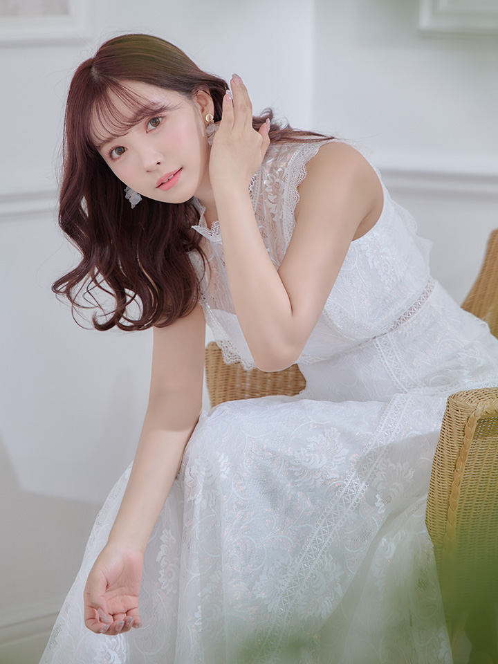 あいこ ドレスコ バイオレットケミカルレースロングドレス 140 あいこ