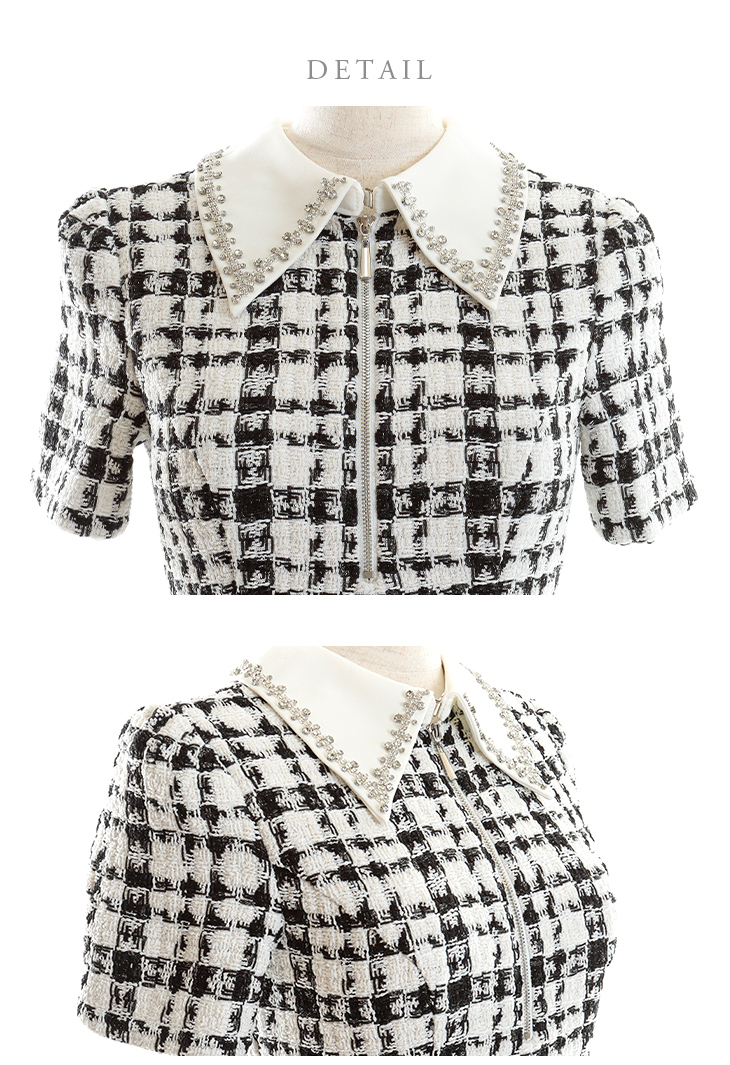 XSサイズあり【ROBE de FLEURS/ローブドフルール】ツイード/ 襟付き