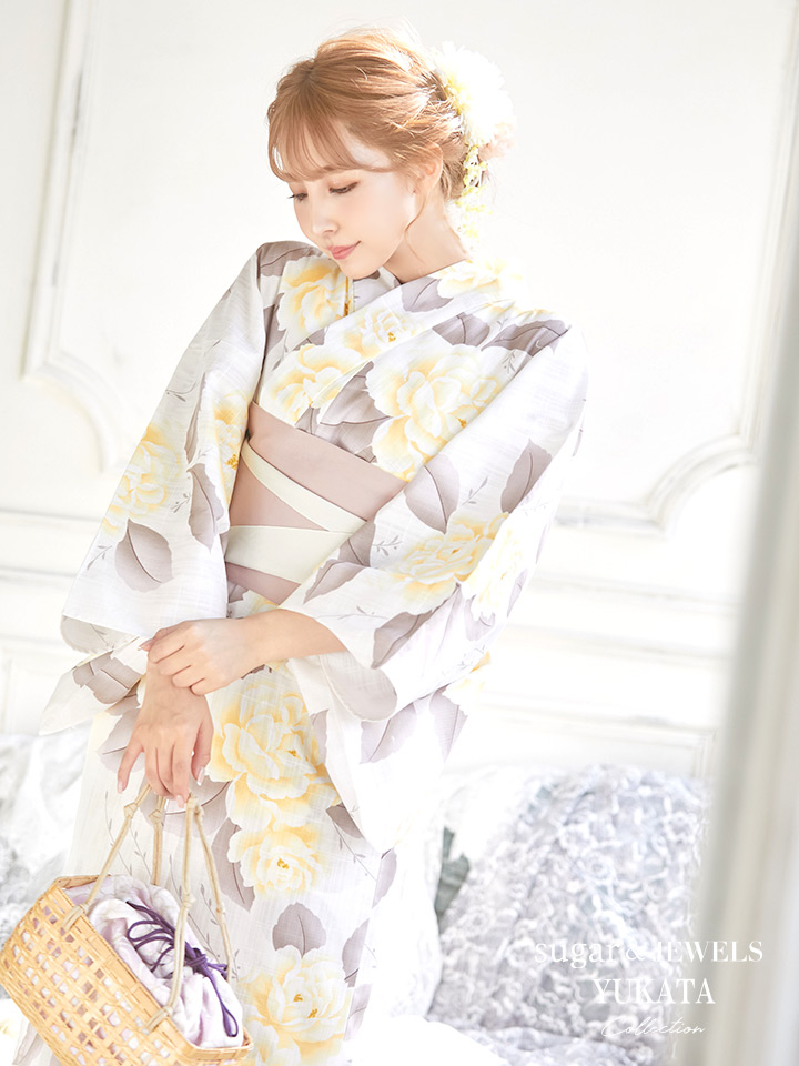 即日発送】【浴衣】グラデ薔薇浴衣セット バラ[HC02] - キャバドレス