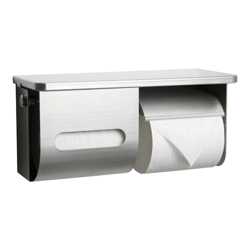 スギカウ / ワンハンドペーパーホルダーR 棚横2連 ペーパー盗難防止鍵