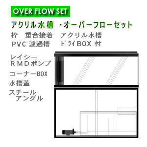 アクリル水槽 オーバーフローセット（60Hz 西日本地域）1500×600×600