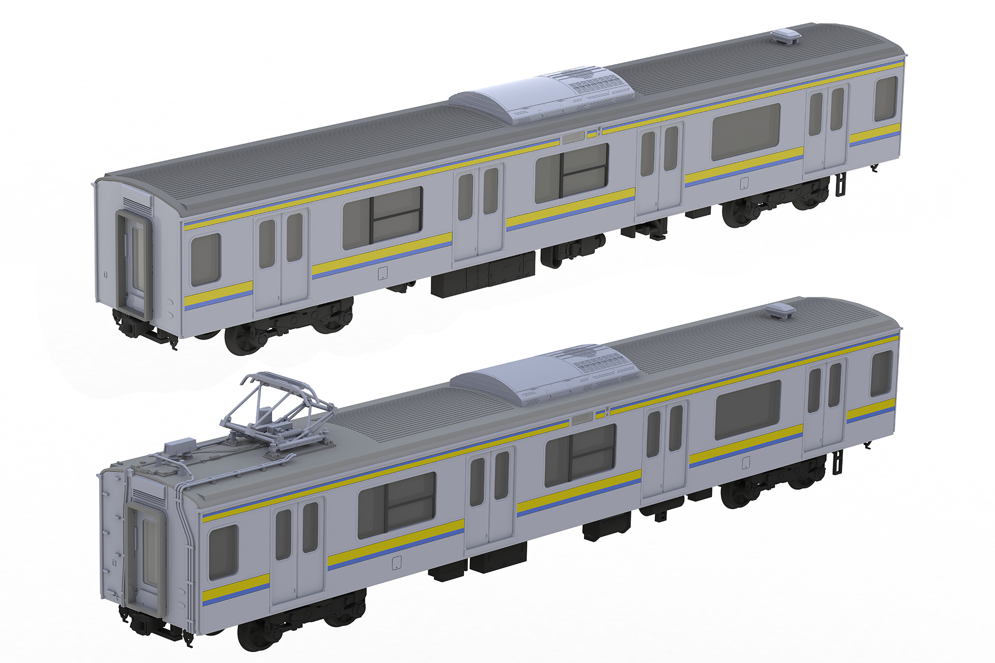 JR東日本209系直流電車タイプ(房総色)クハ209・クハ208キット、モハ209