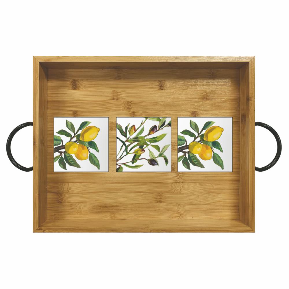 Lemons / Olives Musée Bamboo Wood Serving Tray – Paperproducts Design