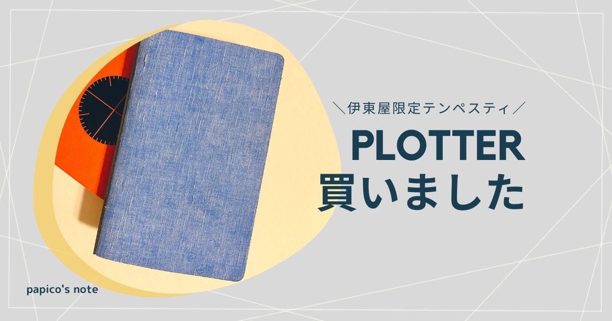 システム手帳 PLOTTER（伊東屋限定テンペスティ）を買いました