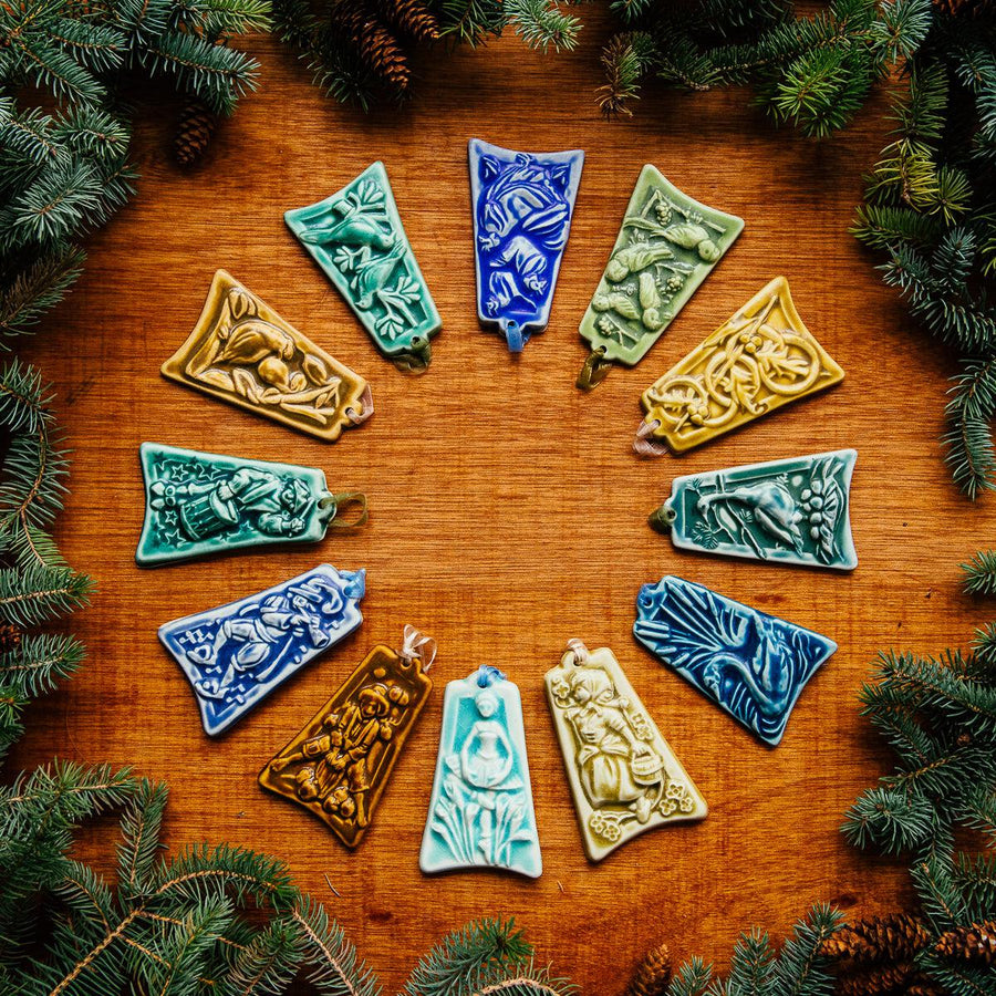 12 Days of Christmas Ornament Set – Pewabic Pottery