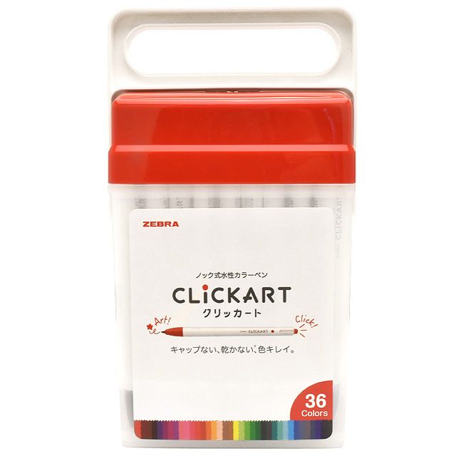 ZEBRA ゼブラ ノック式水性カラーペン クリッカート 水性染料マーカー