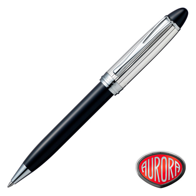 AURORA アウロラ ボールペン イプシロン シルバーキャップ ブラック
