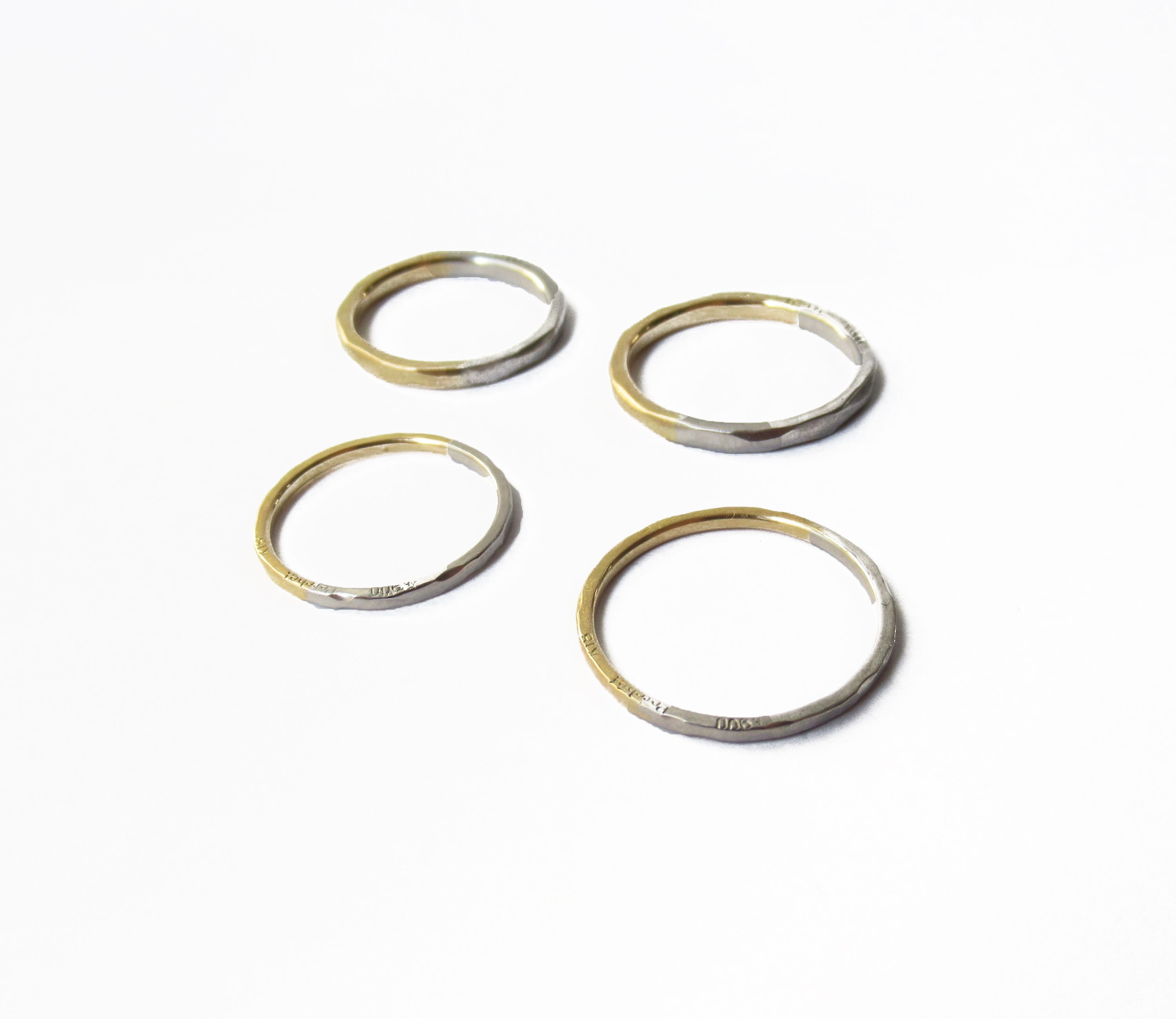 Pt900×K18 half marriage ring (M) / Pt900,K18 – Perché?