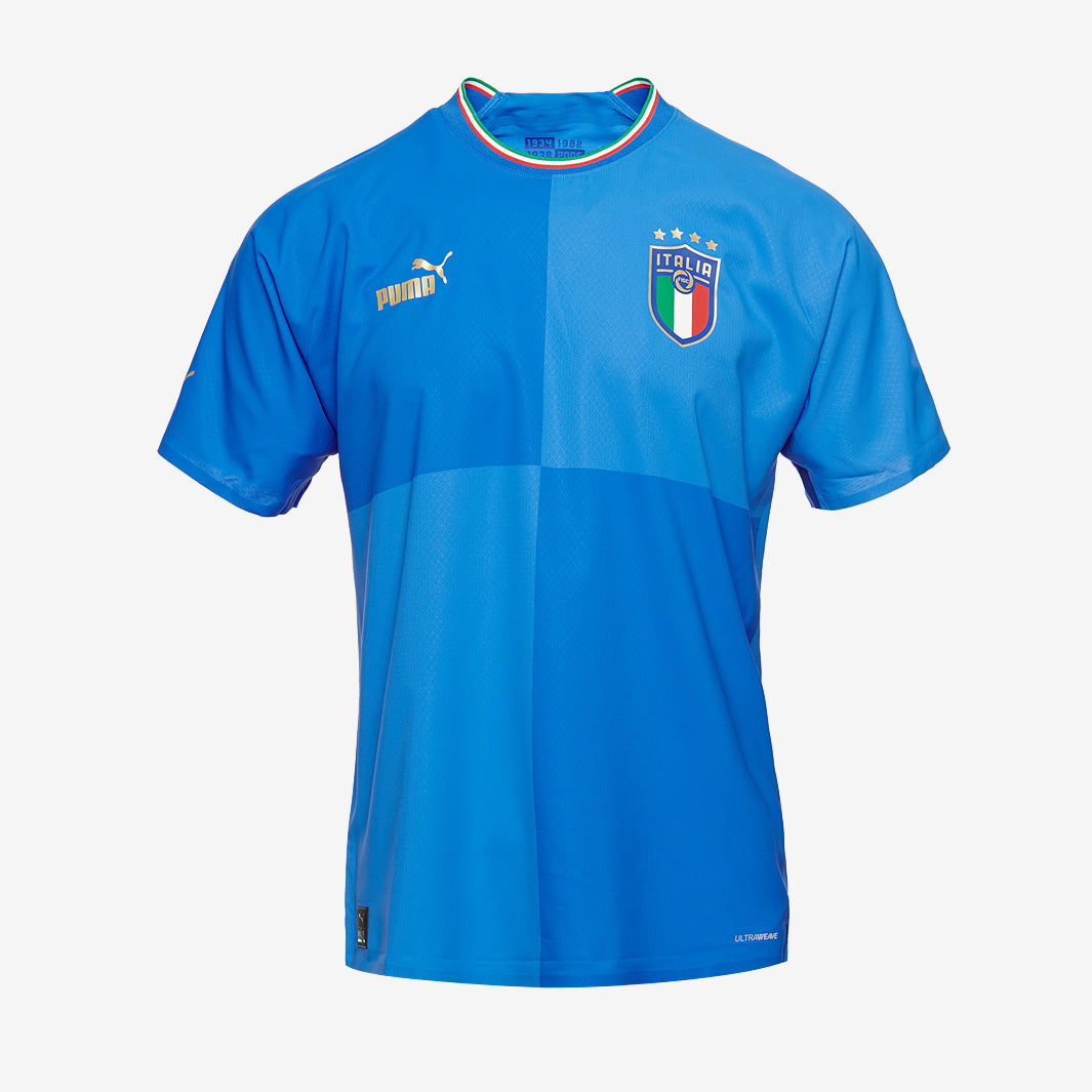 Puma Italy 2022 Authentic Home Shirt - Ignite Blue/Ultra Blue