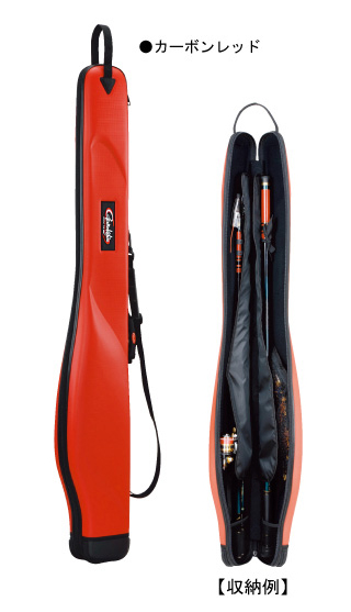 MEGADRY 磯竿 赤/黒 ロッドケース付き MEGADRY 磯竿 赤/黒 ロッド