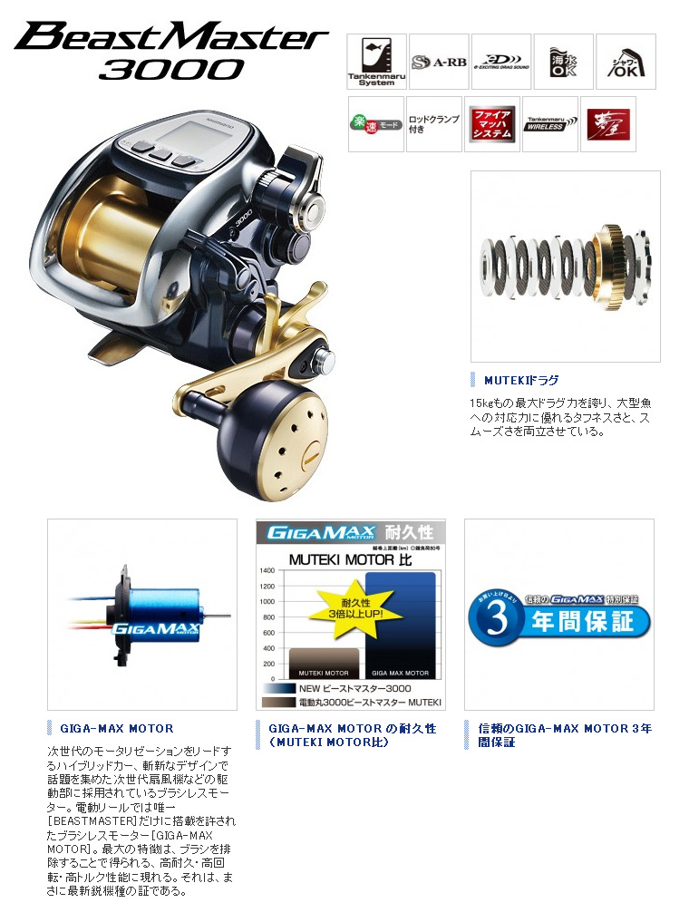 リール/電動リール/電動リール ビーストマスター3000【YT】