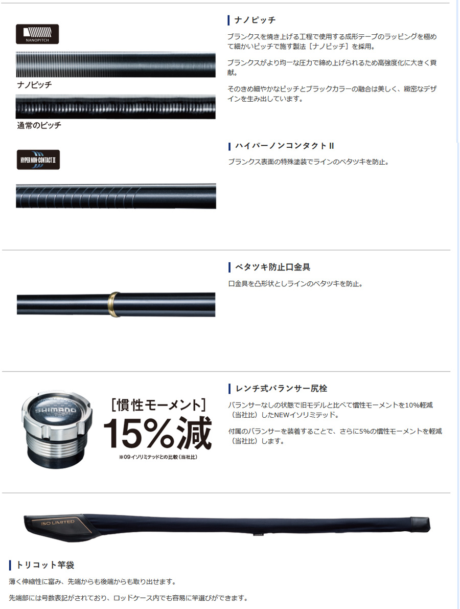 磯/磯釣り/磯ロッド（シマノ）/イソリミテッド ［ISO LIMITED］