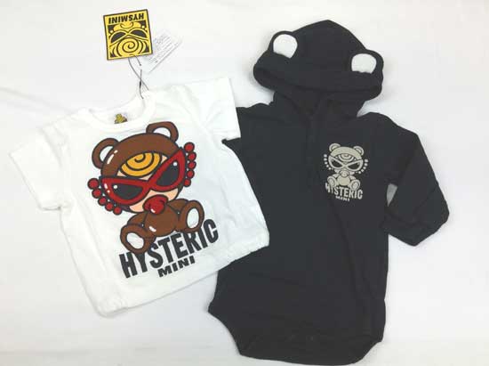 ヒステリックミニ（HYSTERIC MINI） Teddy mini半袖Tシャツ付きくま耳