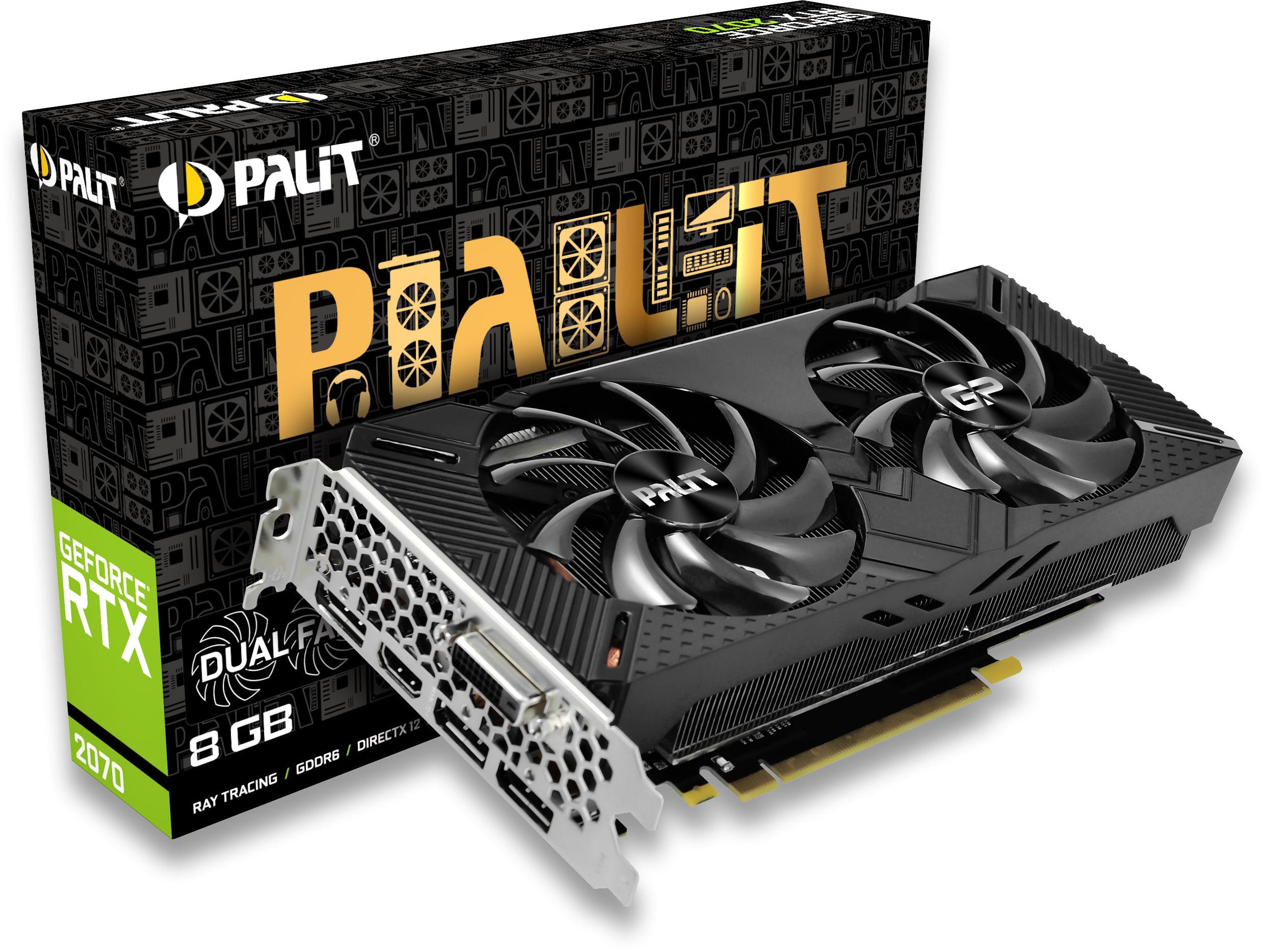 GeForce RTX 2070 8GB DUAL Graphics Card, NE62070015P2-1062