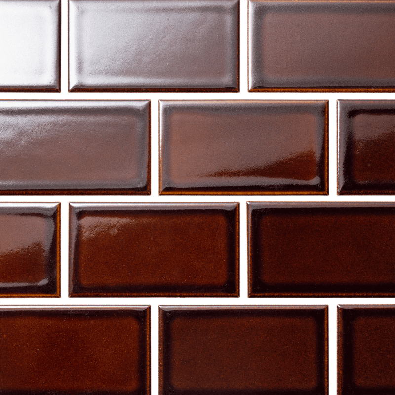 レトロエイジタイル ブラウン 小口平（バラ売り） | WL-TL014-06P-G141