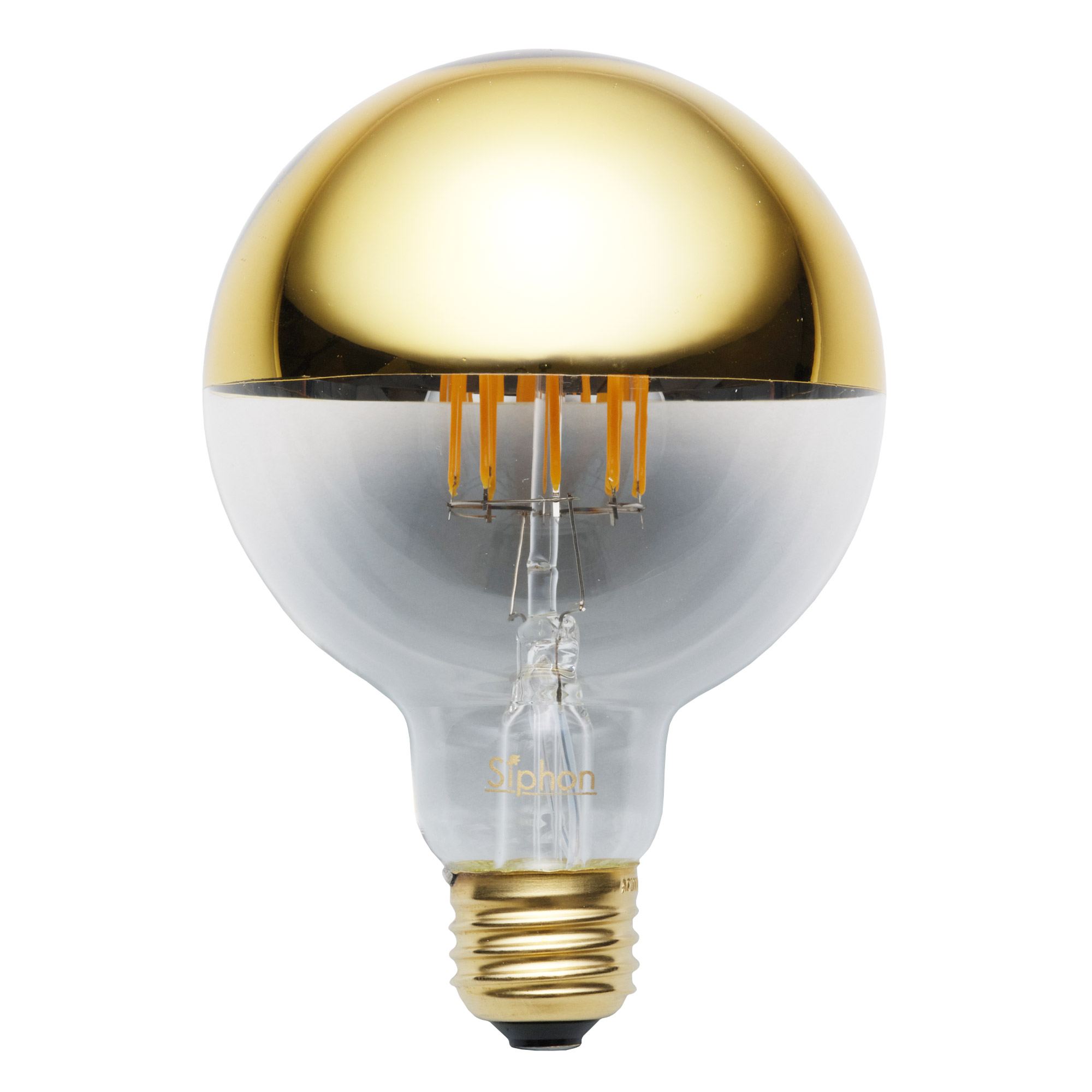 ミラーLED電球 φ95(E26)50W相当 ゴールド 2200K電球色 | LT-BB007-07