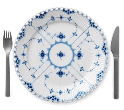 ブルーフルーテッド フルレース プレート 27cm|ロイヤル