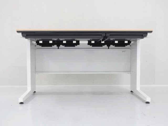 中古｜コクヨ｜iS｜平デスク（ラッチ付引出し付き）・事務机・平机
