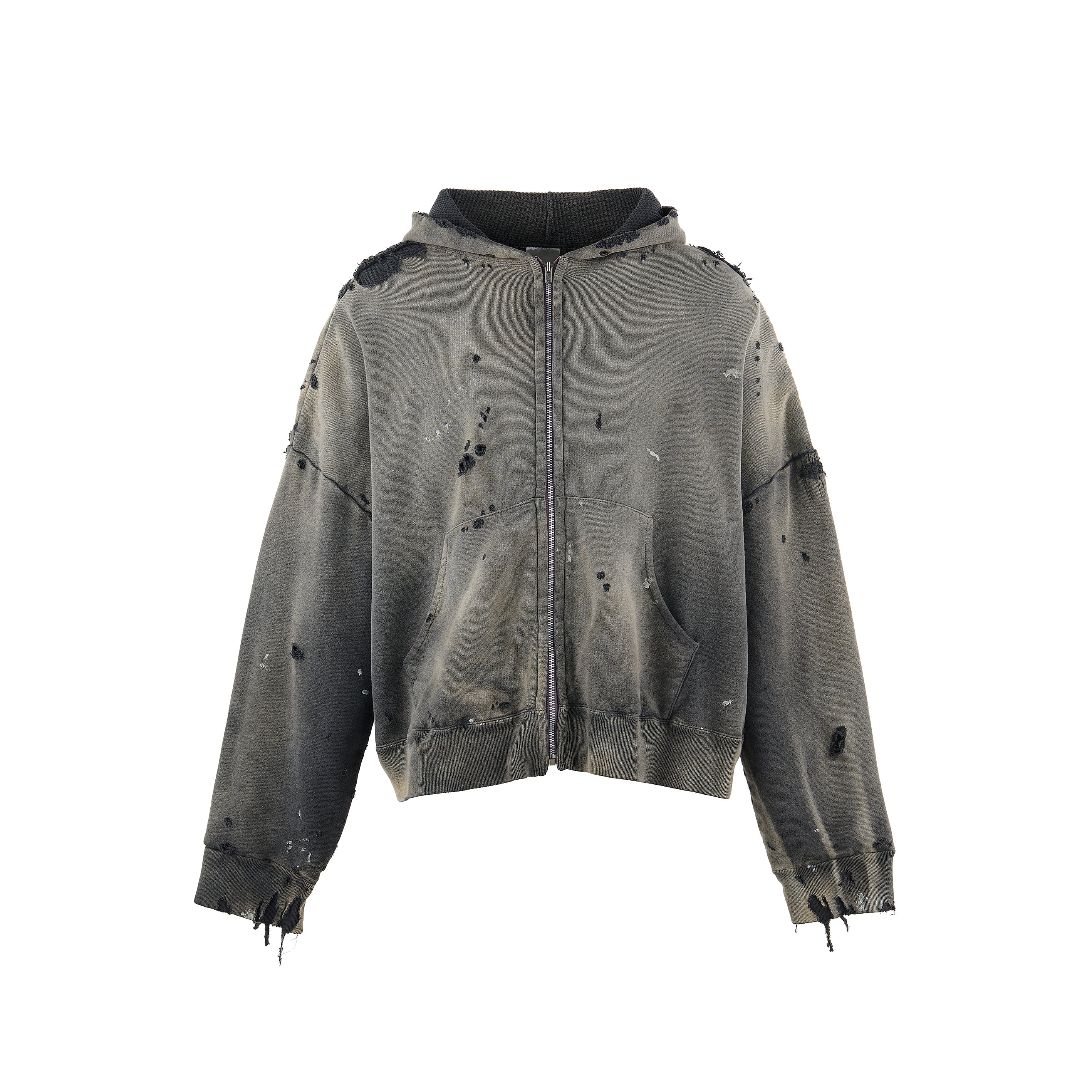 SAINT Mxxxxxx]ZIP UP HOODIE/DOUBLE FACE/BLACK(SM-HR8-0000-053) – R&Co.