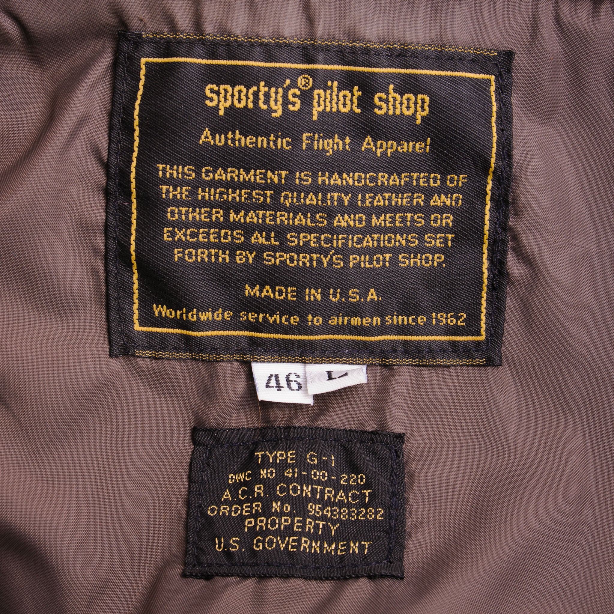 USN US Navy Leather Jacket Flyers Type G-1 G1 1976 Size 42 – Rare