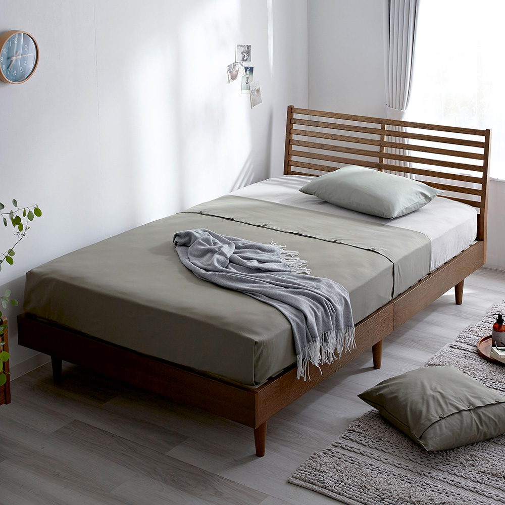 天然木 木製 ベッドフレーム S SD D 単品/マットレスセット ベース