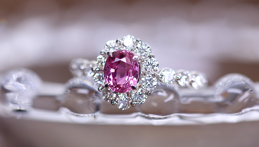 ピンクサファイア 1.27ct ダイヤモンド プラチナ リング（指輪）【品質