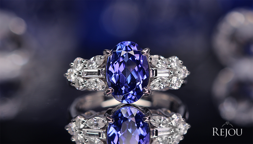 タンザナイト 約2.5ct ダイヤモンド 0.6ct プラチナ リング(指輪