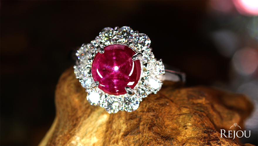 スタールビー 3.7ct ダイヤモンド 0.8ct プラチナ リング(指輪)【品質