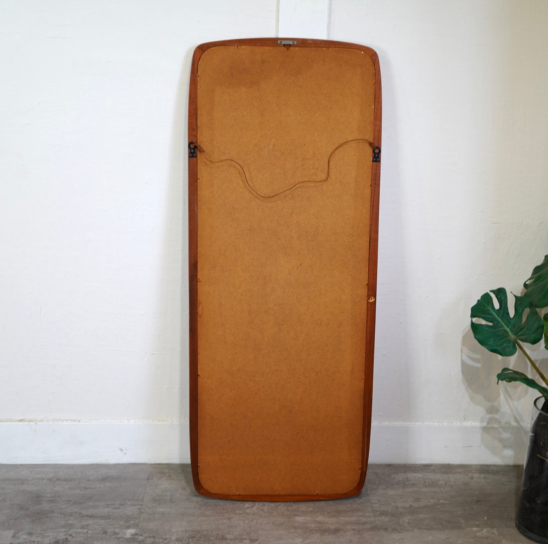 デンマーク製 チークミラー ヴィンテージ 鏡 中古 北欧 姿見 かわいい