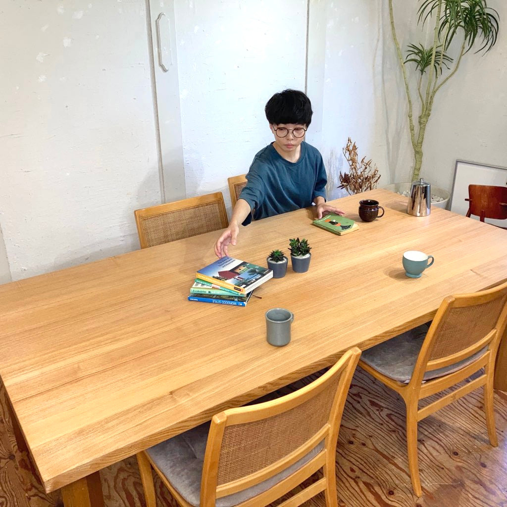 飛騨産業 / HIDA タモ無垢材 ダイニングテーブル 中古 大きい 木