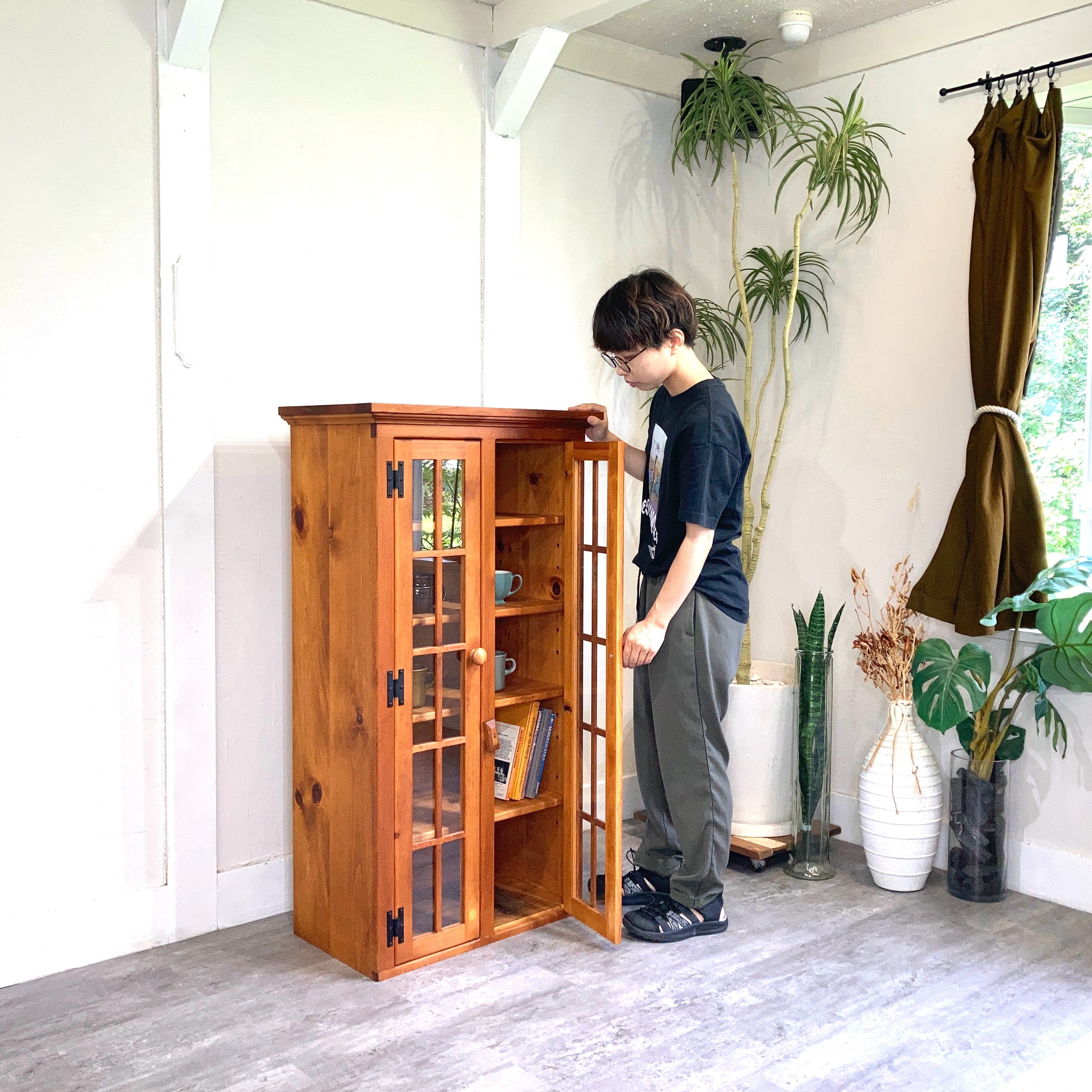 マリアガーデン 両開き カップボード キャビネット カントリー家具