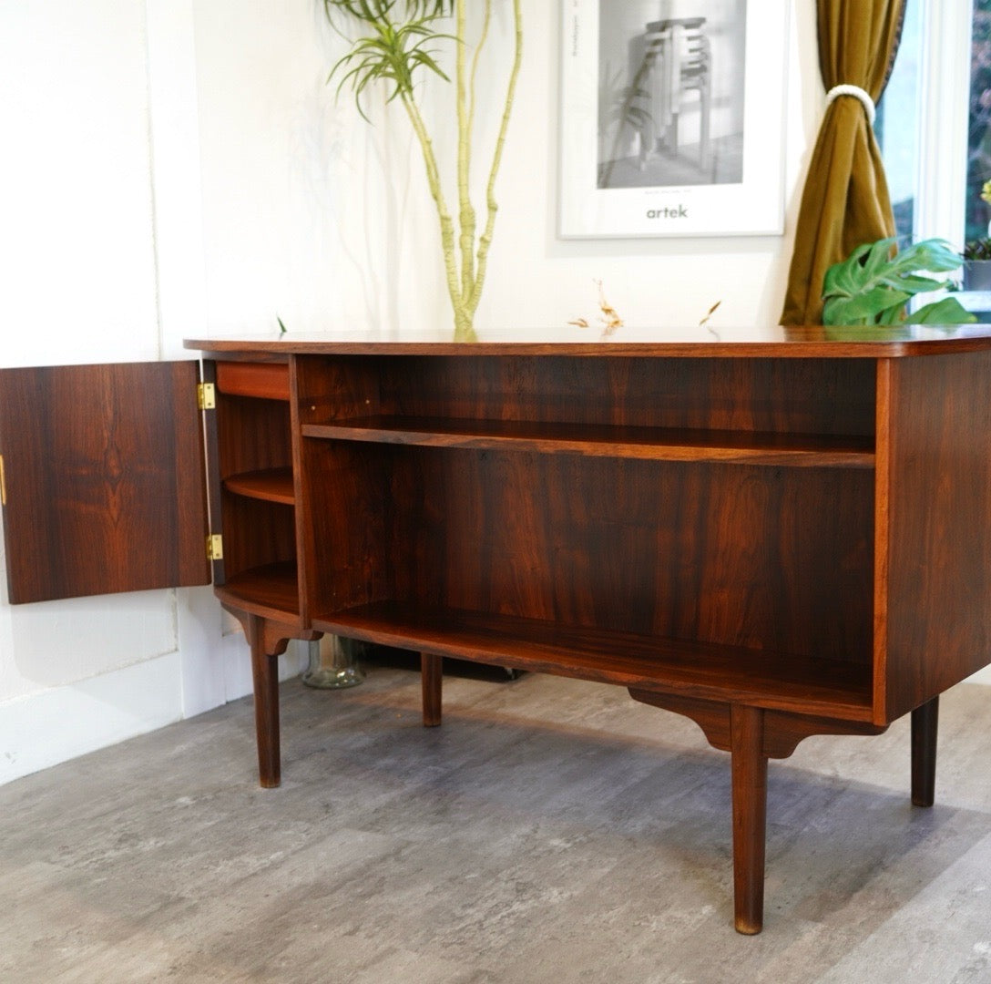 キドニーデスク 両袖デスク ローズウッド デンマーク 北欧 机 引出し