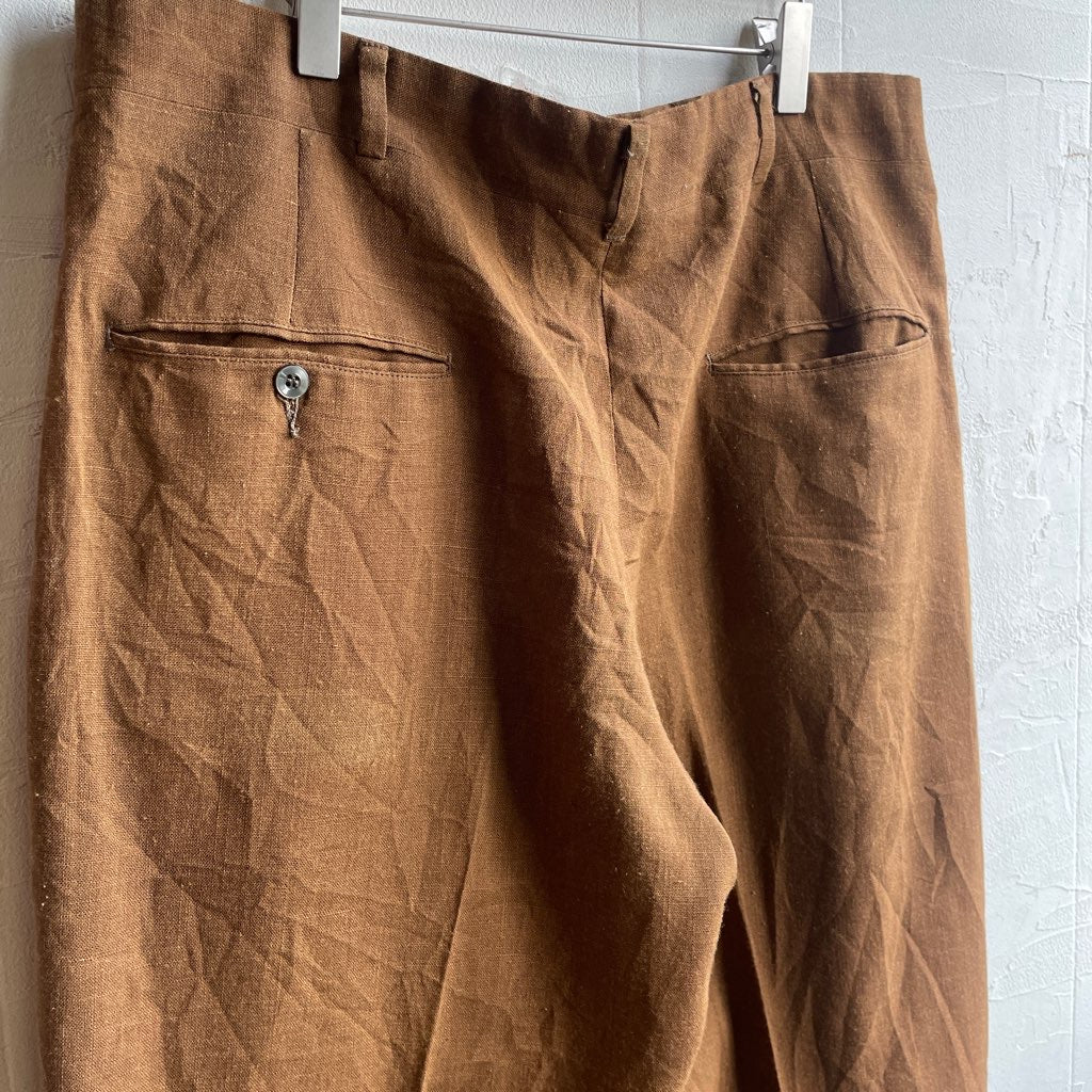 古着】60s ヴィンテージパンツ 茶 ブラウン TALONジップ スラックス