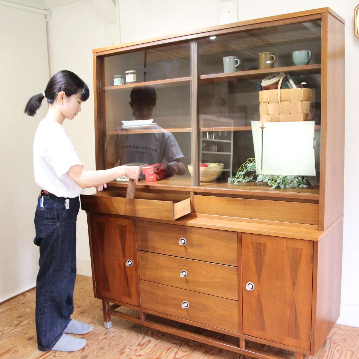 スタンレー社 / STANLY カップボード 飾り棚 ミッドセンチュリー