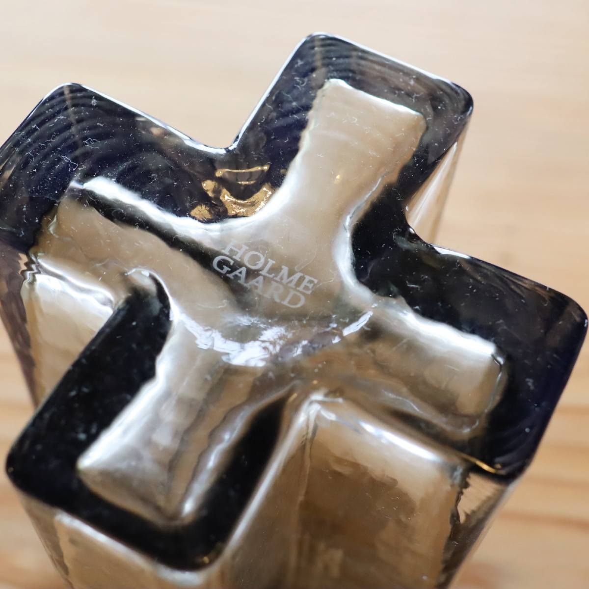 ホルムガード / Holmegaard クロスベース グレー フラワーベース H12