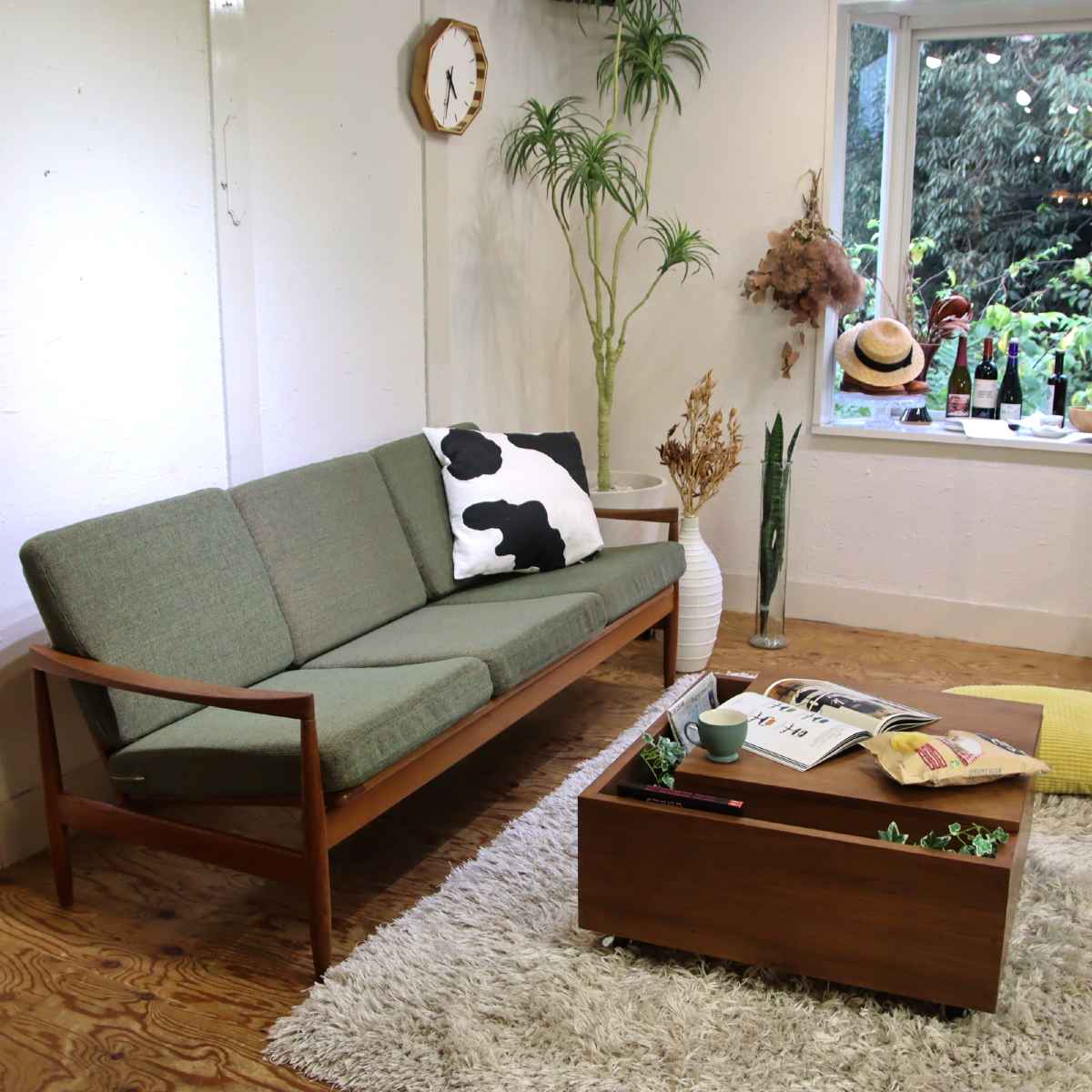 SKIVE MOBELFABRIK トリプルソファ チーク 3人掛けソファ 北欧