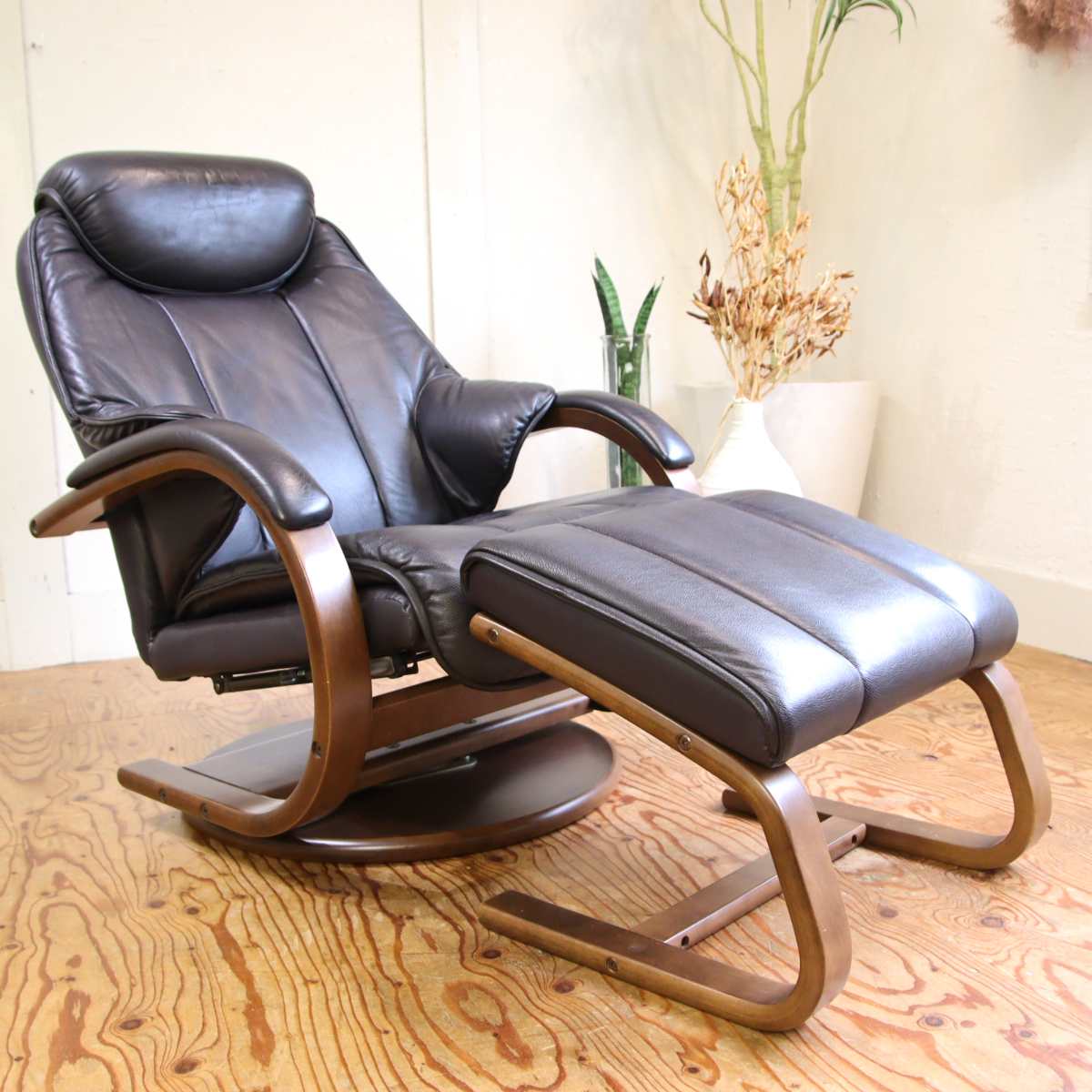 冨士ファニチア / FUJI FANITURE リクライニングチェア オットマン