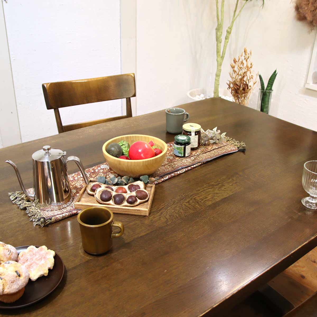 柏木工 ウィルダネスシリーズ ダイニングテーブル オーク 中古 古家具