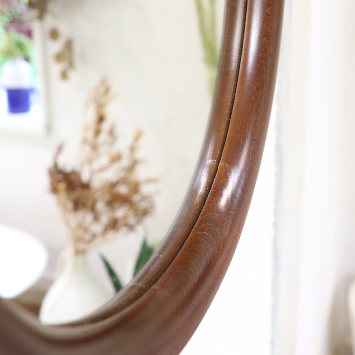 秋田木工 ウォールミラー 柳宗理 オーバル型 鏡 ヴィンテージ